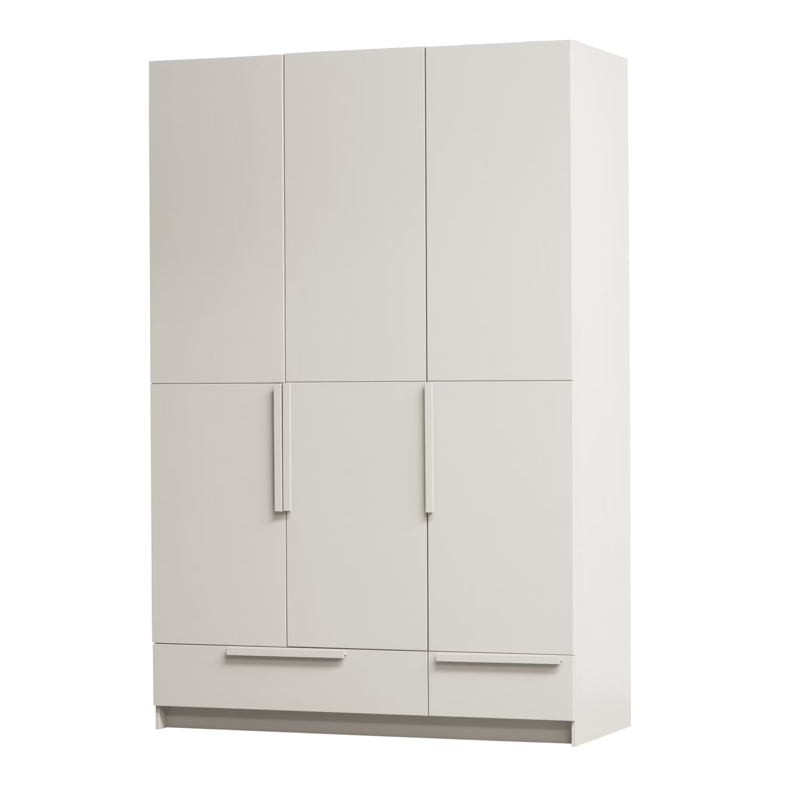 WOOOD Kledingkast Pure Grenenhout Dust, 3-deurs met laden
