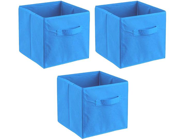 Aufbewahrungsbox ADOB Faltboxen , blau (hellblau), B:31cm H:31cm T:31cm, Stoff, Aufbewahrungsboxen, Aufbewahrungsbox, Inklusive Haltegriff