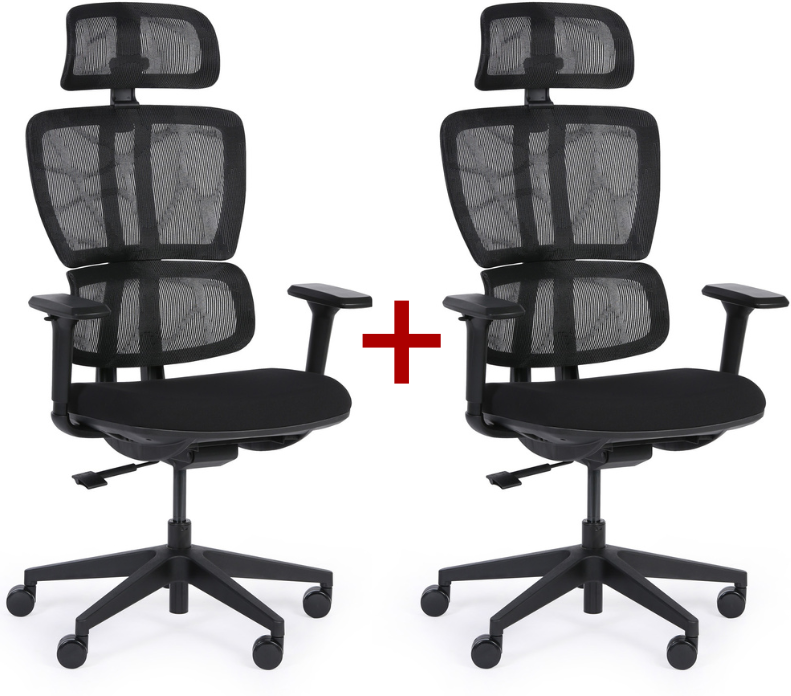 B2B Partner Bürostuhl KELLY 1+1 GRATIS, schwarz