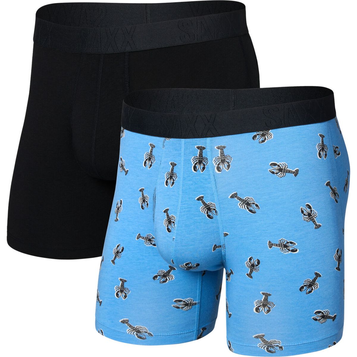 Saxx Droptemp Cooling Cotton Boxer Brief FLY 2PK lobster boil/black (LOB) XL SXPP2C-LOB-XL