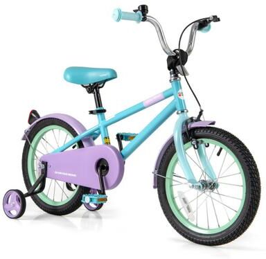 Costway Kids Bike with Adjustable Handlebar and Saddle Purple-16 Inches