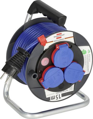 Brennenstuhl 1079850 Kabeltrommel 15m Blau Schutzkontakt-Stecker
