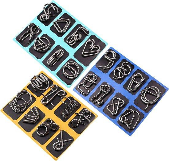 Zilverkleurige Metalen Puzzel IQ Test Mentale Uitdaging 5 x 5 cm
