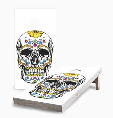 Skip's Garage Sugar Skull One Regulation 2x4 Cornhole Game Set