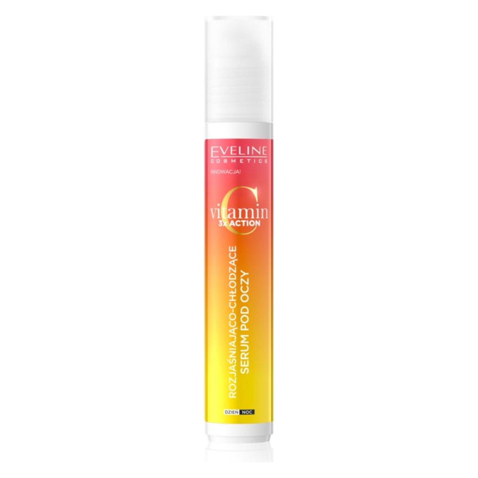 Eveline VITAMIN C 3XACTION Serum pod oczy roll-on (Augenpflege Roll-On, 15 ml, Tag) (5903416053392)