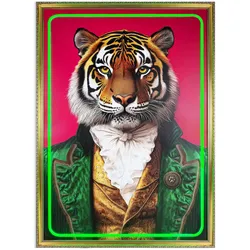 Bild TIGER PORTRAIT (BHT 70x100x3,50 cm) - bunt - BHT 70x100x3,50 cm