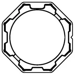 Rademacher Adapter/Mitnehmer für Intelligente Medium (45 mm Motordurchmesser) Motore für 70er-Achtkantwelle