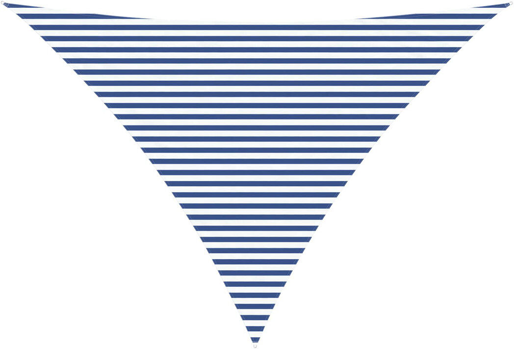 Vidaxl Sunshade Sail Oxford Fabric Triangular Shade Sail Sunscreen Canopy Blue/White 5m W x 6m L