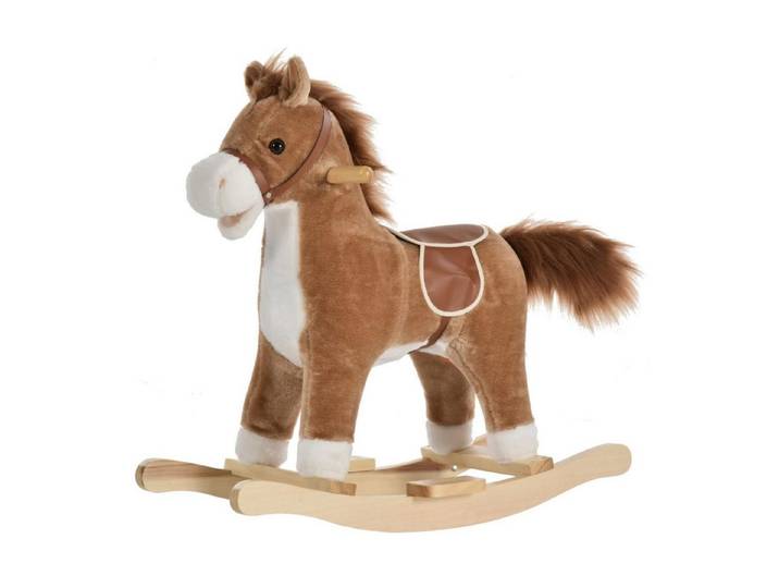 FELIXLEO Stehpferd Kinder Schaukelpferd Baby Schaukeltier Pferd 36 72 Braun 65 32 5 61
