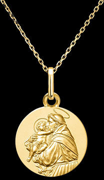 Edenly Medaille Heiliger Antonius und Jesuskind â€“ 18-karÃ¤tiges Gelbgold