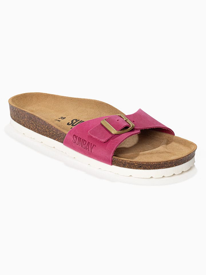 Sunbay Leder-Pantoletten "Jasmin" in Pink - 41
