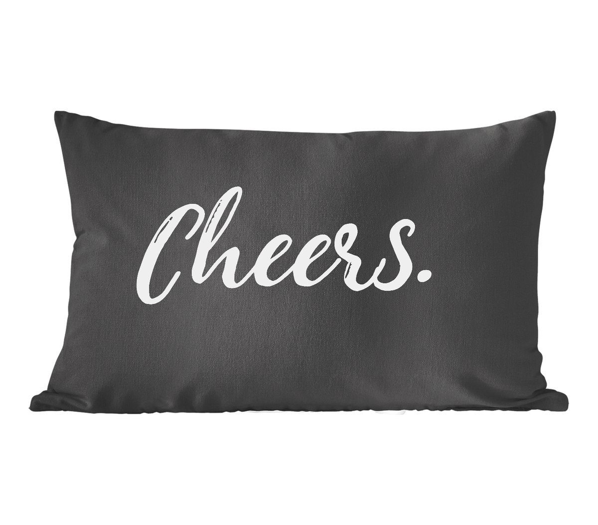 PillowMonkey Sierenkussen met Cheers Quote - 50 x 30 cm