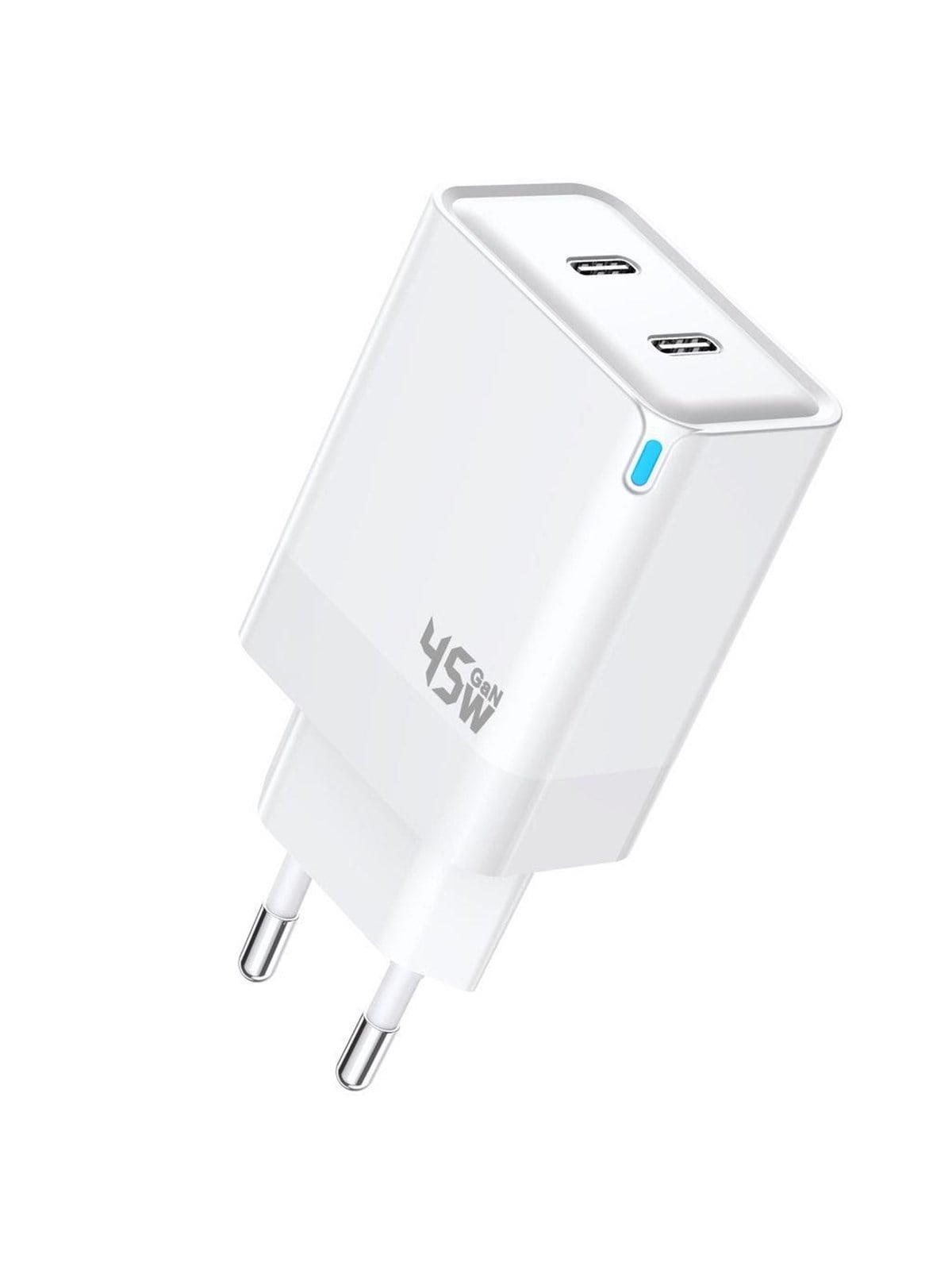 SiGN Dual USB-C PD Charger 45W for laptop and smartphones - White