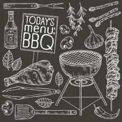 Duni 240x PAPER + DESIGN Tissue-Serviette 33 x 33 cm Bbq Today 3-lagig