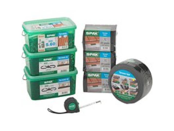 SPAX Kit de construction de terrasse, pour 10 m² de terrasse.