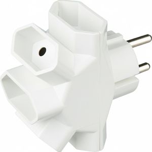 Böttcher-AG Steckdosenadapter weiß, 5-fach Eurosteckdose