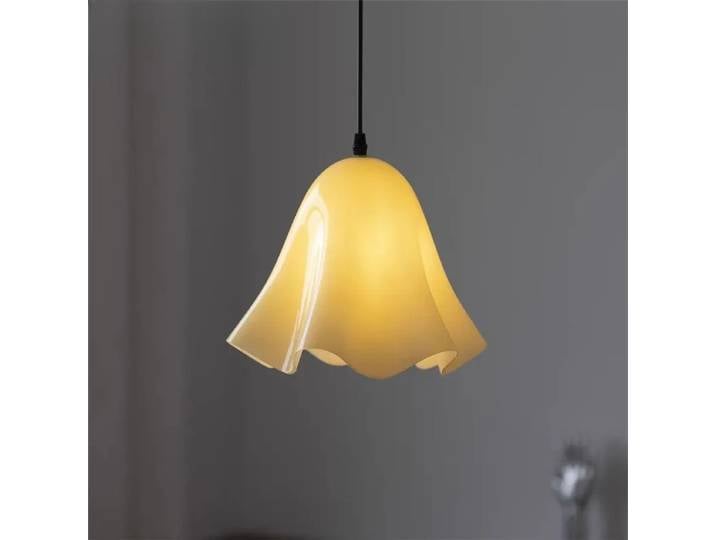 Lustres LED créatifs en verre teinté style Bauhaus médiéval, en forme de pétales, pour la décoration du salon