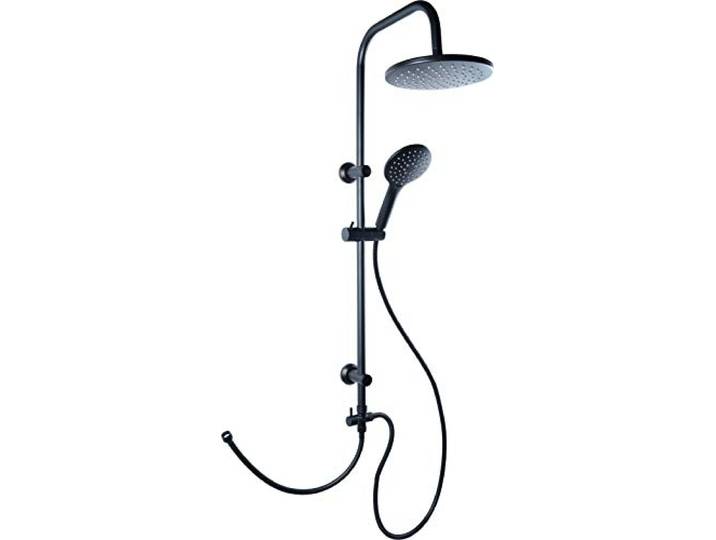 Cornat Duschsystem Noir – Black Edition – Runde Kopfbrause