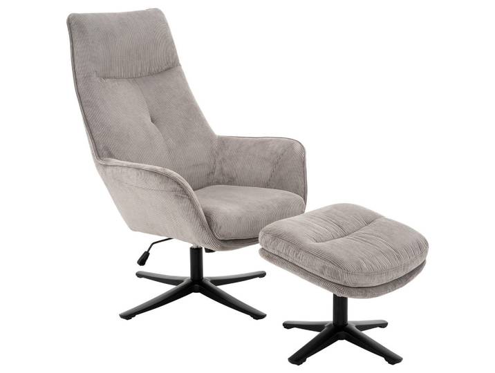 Cantus Relaxsesselset, Grau, Schwarz, Metall, 74x108x84 cm, Wohnzimmer, Sessel, Relaxsessel