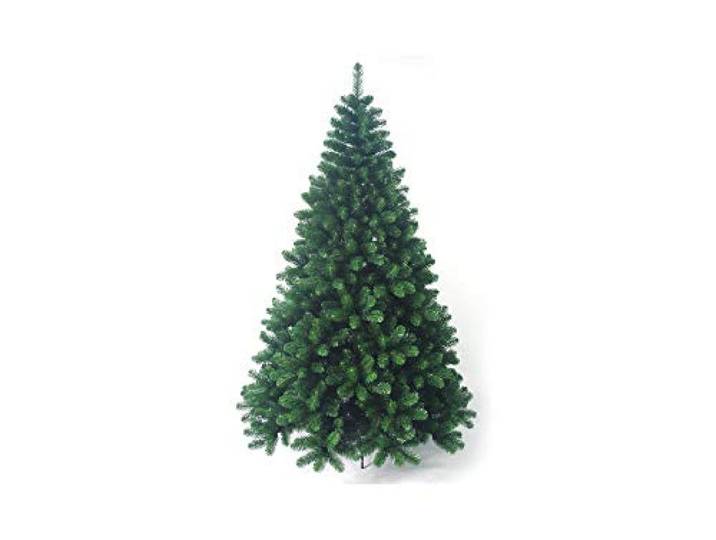 BAKAJI Super dichter Weihnachtsbaum (TF) Grün Umweltfreundlich PVC, Eisen-Kreuzbasis, Zweige Haken-Veredelung, Anti-Fall-Nadeln, sehr dicht (240 cm / 1516 Zweige)