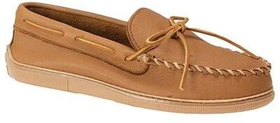 Minnetonka Men's Moosehide Classic - 12 Tan Slipper D