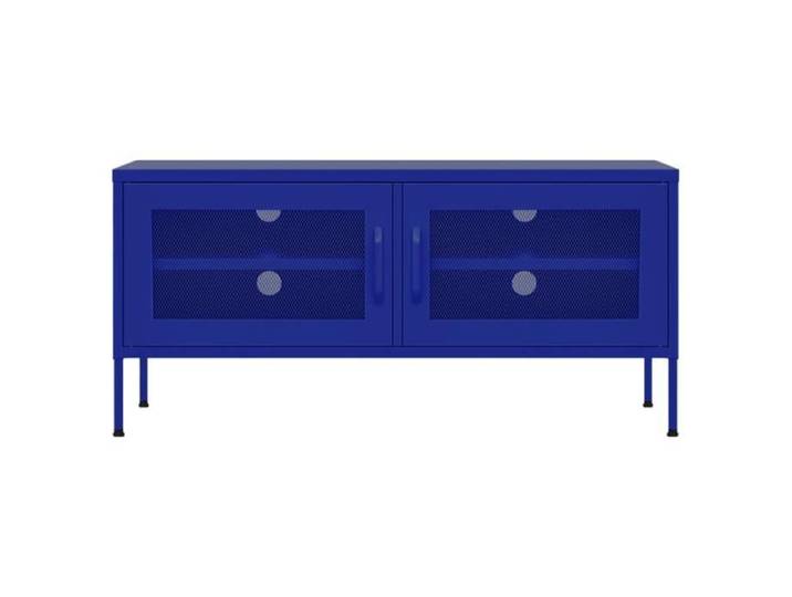 LVL - MEUBLE DE SEJOUR - Meuble TV Bleu marine 105x35x50 cm Acier(4050)
