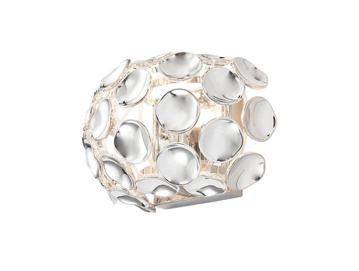 Wandleuchte Ferrara, Chromfarben, Kunststoff, 17x17.5x29 cm, RoHS, Lampen & Leuchten, Innenbeleuchtung, Spots & Strahler, Wandstrahler