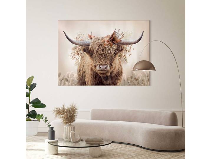 Wandbild REINDERS Floral Highlander , braun (farbe bild(er): braun), B:140cm H:100cm T:3,1cm, MDF, Bilder, Wandbild