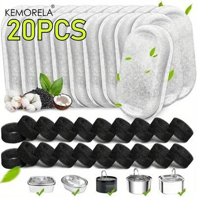 Uplift Picks KEMORELA 20 Pack Activated Carbon Sponge Filters For Stainless Steel Cat Water Fountains KEMORELA 20 Pack Activated Carbon Sponge Filters For Stainless Steel Cat Water Fountains