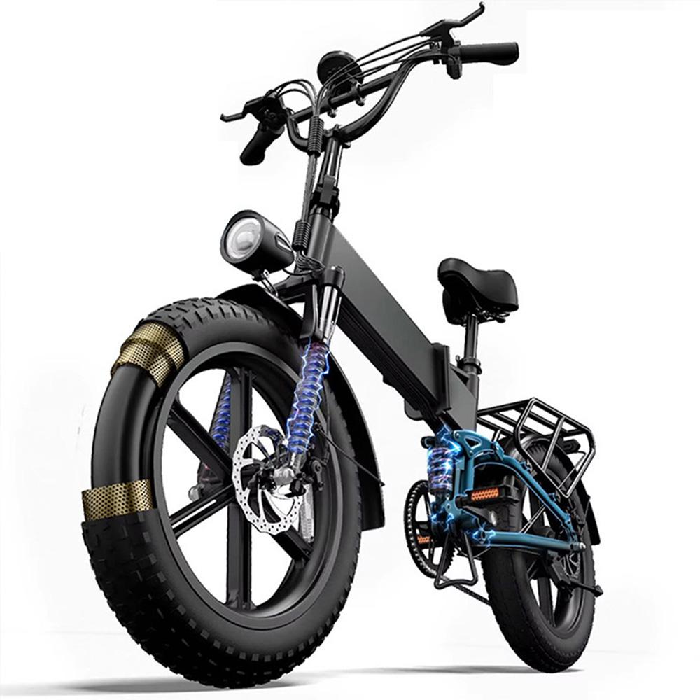 URLIFE T5 Klappbares E-Bike für Erwachsene, 48 V 13 Ah Akku, 20-Zoll-Reifen, geländegängiges E-Bike