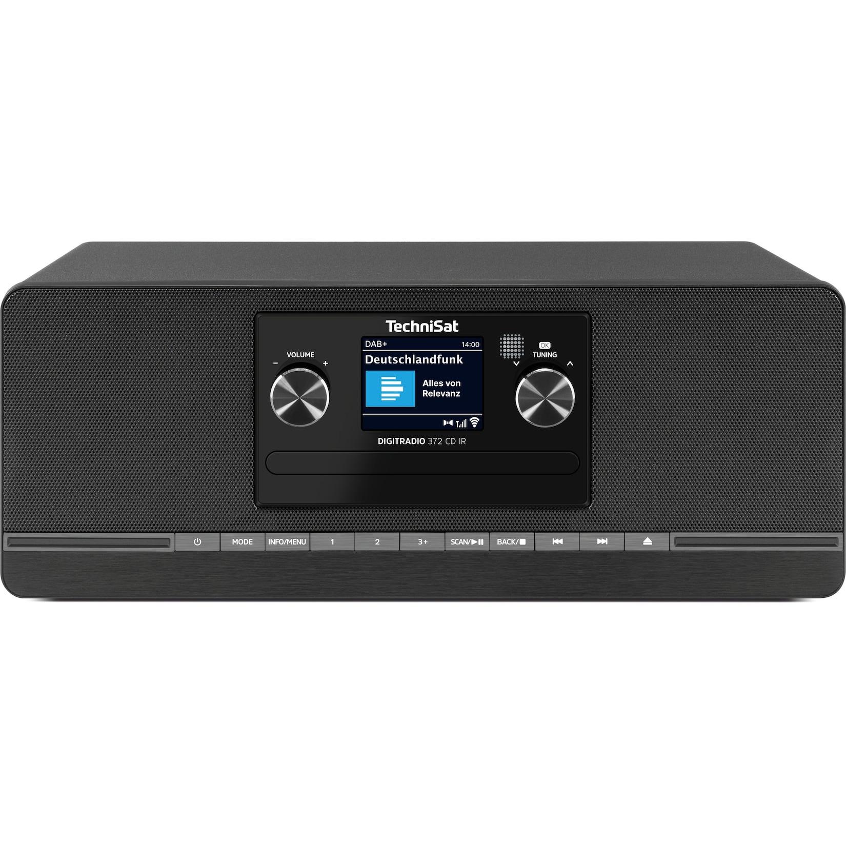 TechniSat DIGITRADIO 372 CD IR – 10 W Internetradio mit DAB+, CD, Fernbedienung schwarz