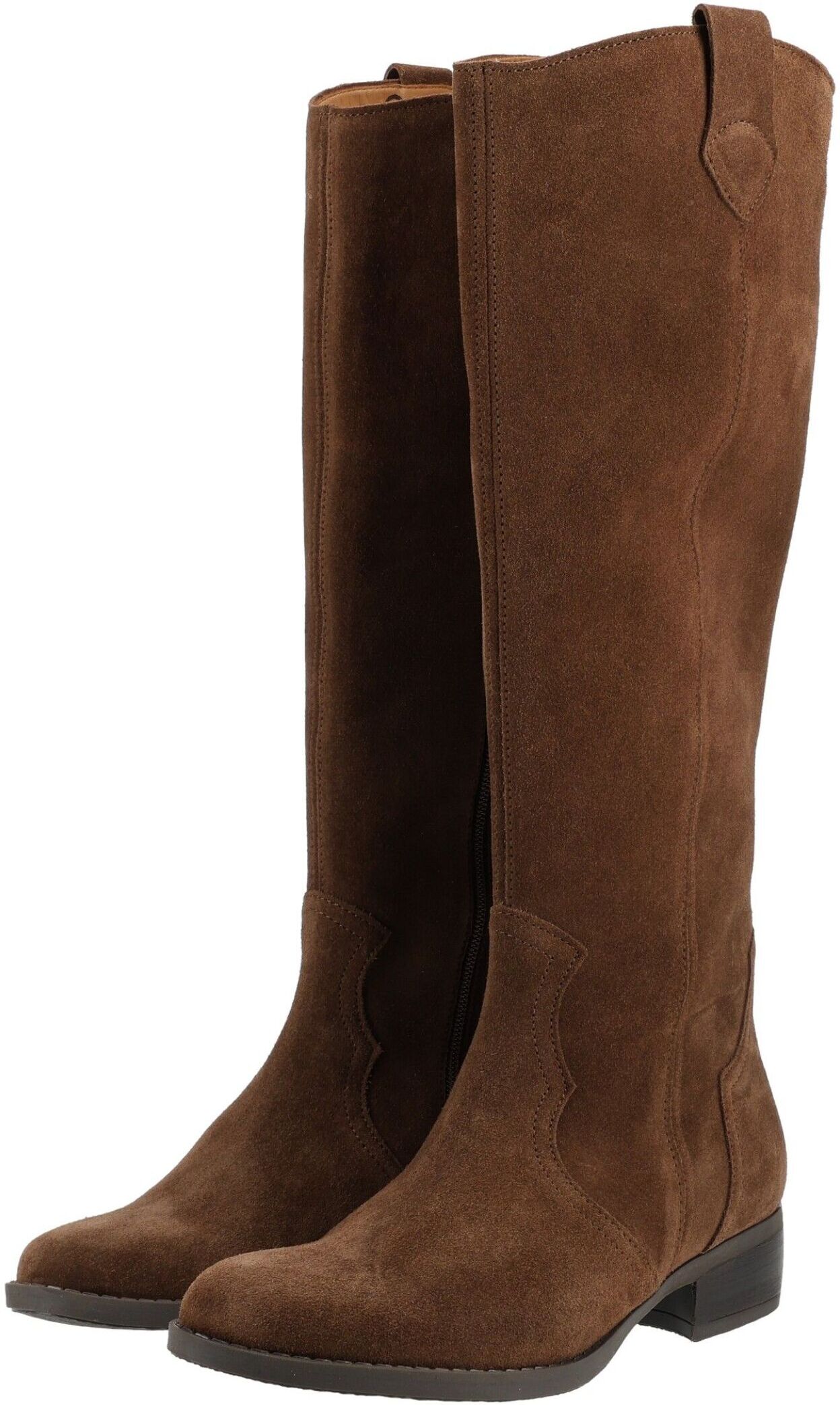 Stiefel GABOR "Gabor Stiefel Veloursleder", Damen, Gr. 37,5, braun (whisky), Veloursleder, Schuhe Stiefel
