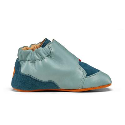 Affenzahn - Kid's Krabbelschuh Leder Crawly - Barfußschuhe 20/21 | EU 20-21 türkis