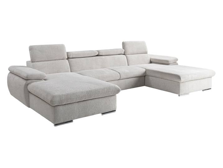 Wohnlandschaft Schlaffunktion creme 352 cm - Bettkasten - CARLO