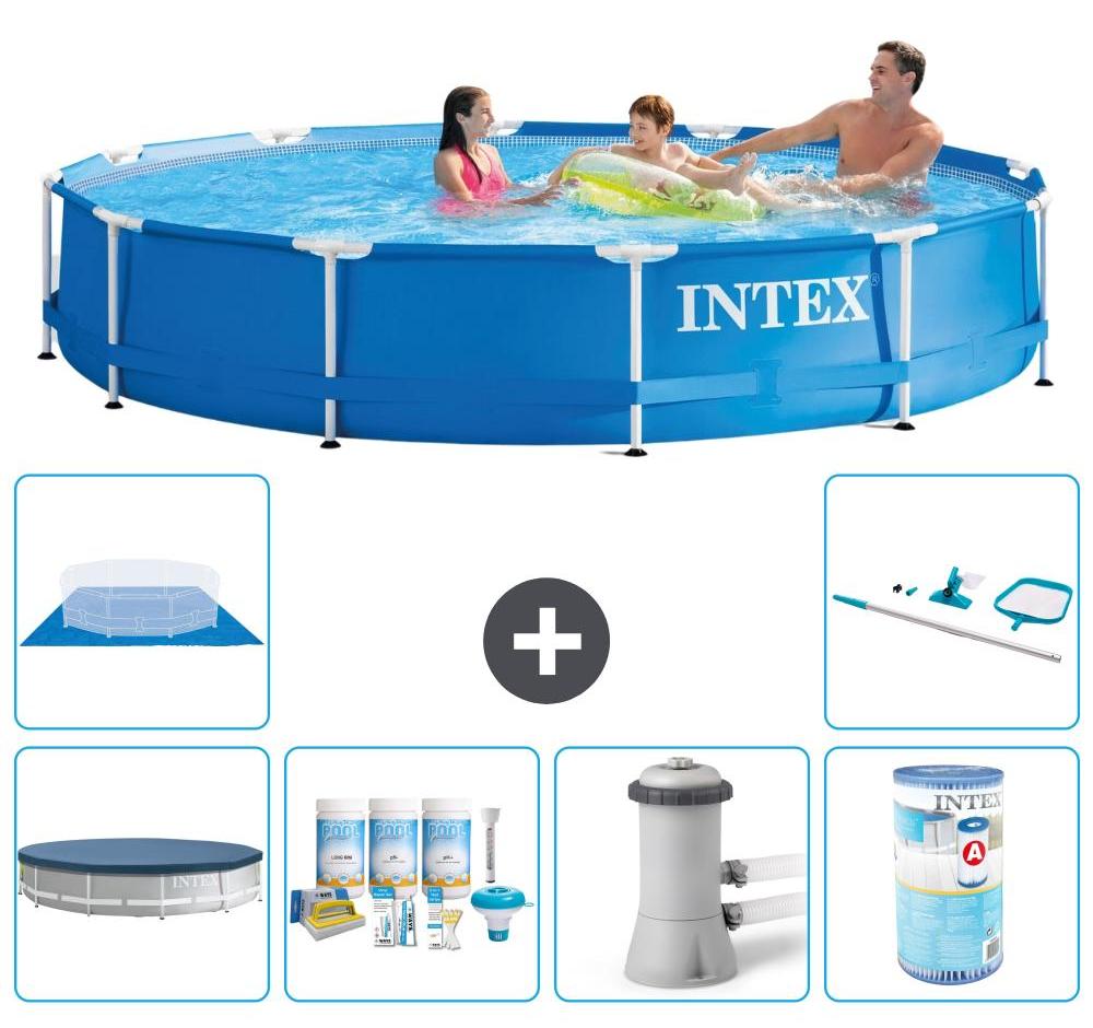 Frame Pool Rund - 366x76 cm - 7-teilig S31550