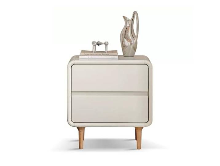 xiuling4568 Schrank Schlafzimmer Wohnzimmer Nachttisch Weiß Nachttischs Lagerung Tisch mit 2 Schubladen, 45 × 35 × 47 cm