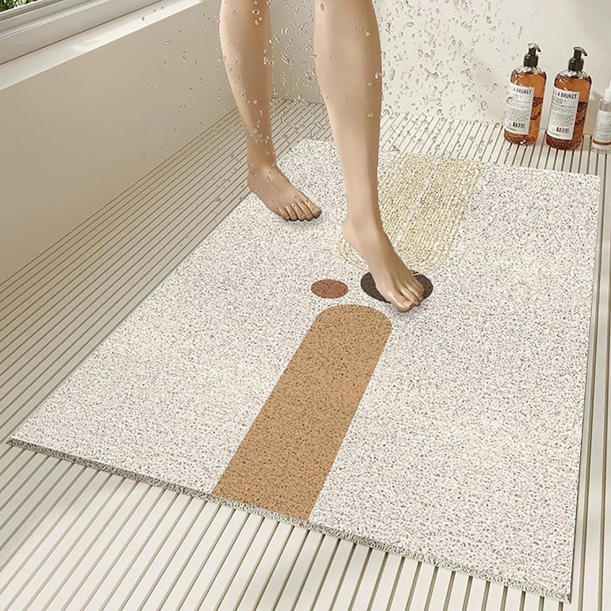 Antislip douchemat met zachte textuur - 60 x 90 cm