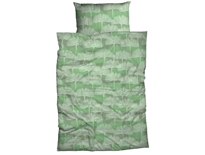 Bettwäsche CASATEX Ginkgo , grün, B/L: 135cm x 200cm, 1 Stk., 1 Stk., Satin, B/L: 80cm x 80cm, 2 Stk., Satin, Obermaterial: 100% Baumwolle, Bettwäsche, Bettwäsche, zarte Ginkgo Blätter, elegantes Design