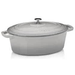 kela Bräter Gusseisen oval Calido 6l - grau