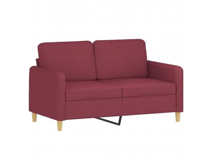 KKgypkn 2-Sitzer-Sofa Weinrot 120 cm Stoff Metallgestell, Dick gepolstert, Atmungsaktiv, Langlebig, Modernes Design