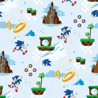 RoomMates Sonic The Hedgehog Green Hill Zone Peel and Stick Wallpaper