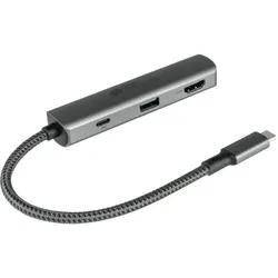 Alcasa HUB-C002A Schnittstellen-Hub USB Typ-C 5000 Mbit/s Anthrazit