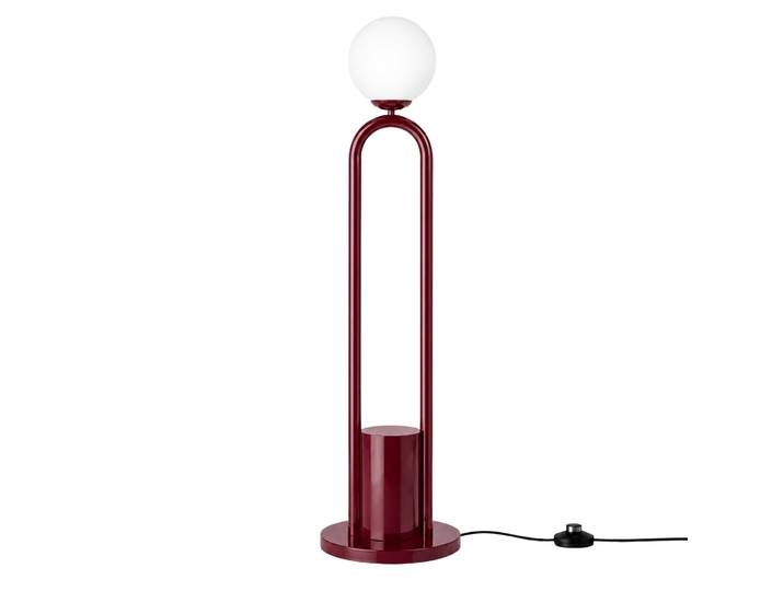 Lampadaire en métal Loop - 30 x 30 cm - Rouge