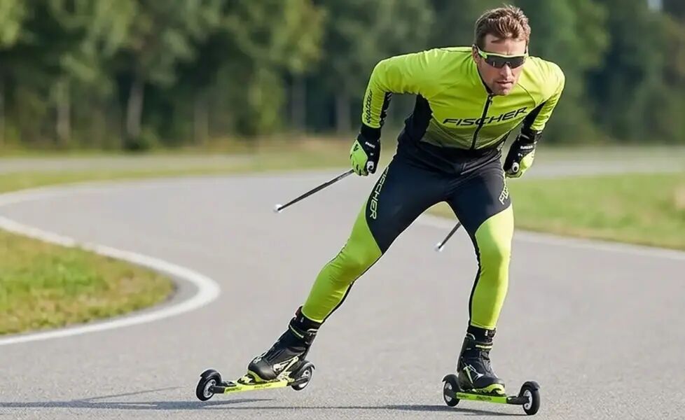 Skiroller Fischer Speedmax Skate + Bindings (Schwarz)