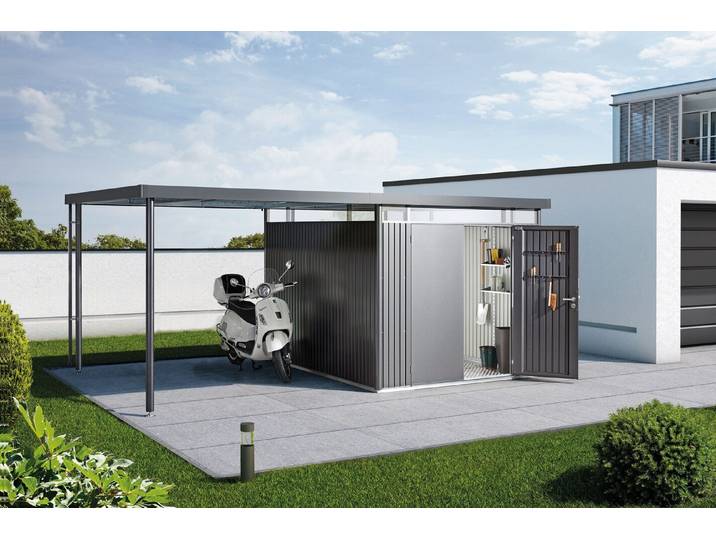 Biohort Seitendach L zu Gerätehaus HighLine H5 Dunkelgrau