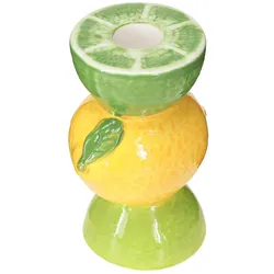 Viana, Kerzenständer, Handbemalte Kerzenhalter Limetten Zitronen für Sommerdeko