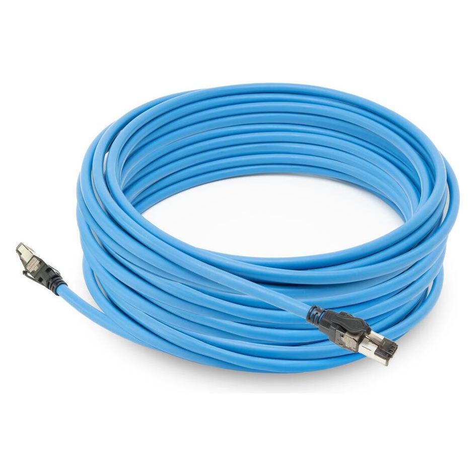 ACT Blue 65 meters S/FTP CAT6A B2ca PoE++ 100W solid prefab installation cable, RJ45 male û male (S/FTP, CAT6a, 65 m) (FB0065)