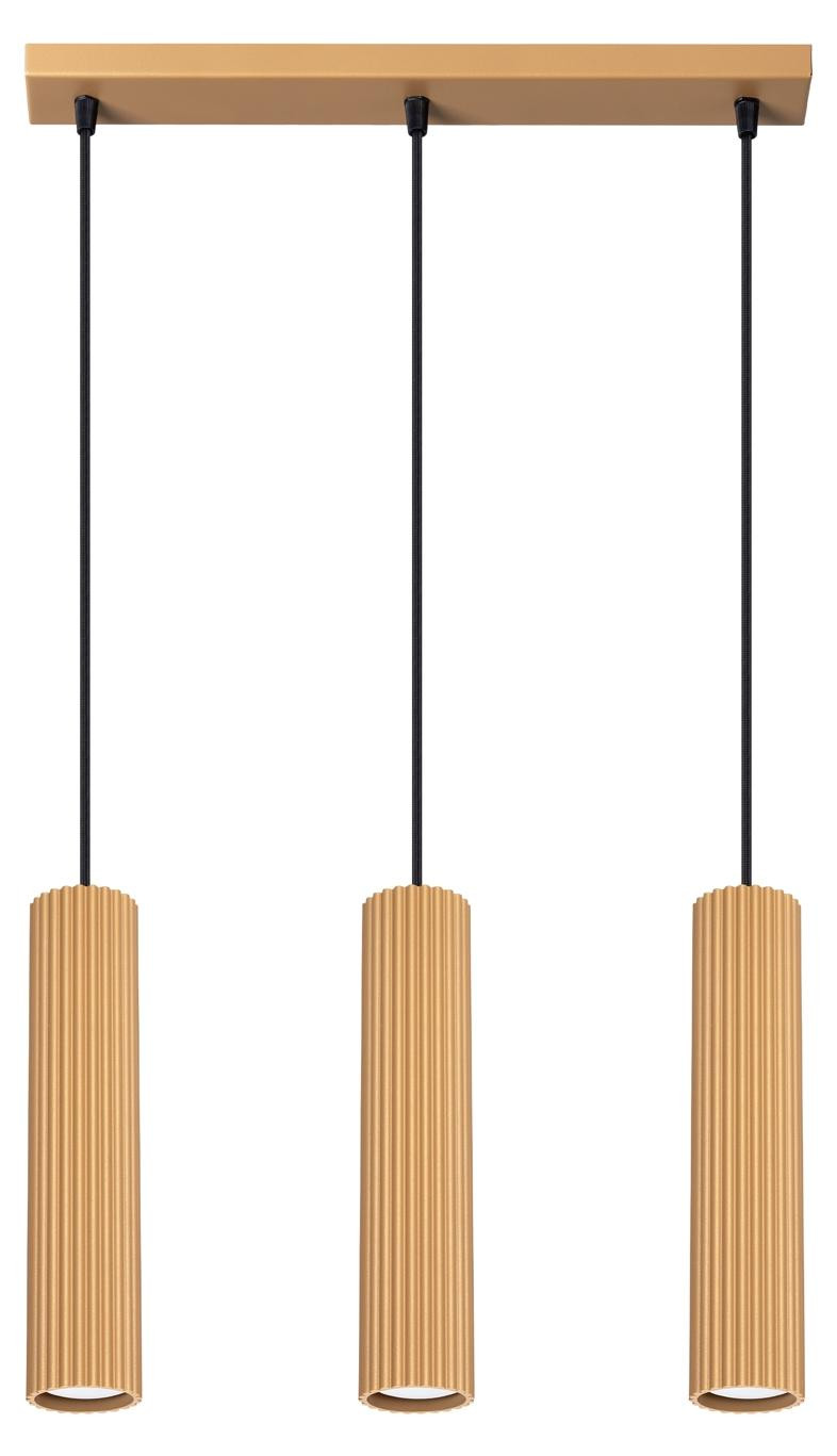 Sollux Hanglamp KARBON 3L, goudkleurig