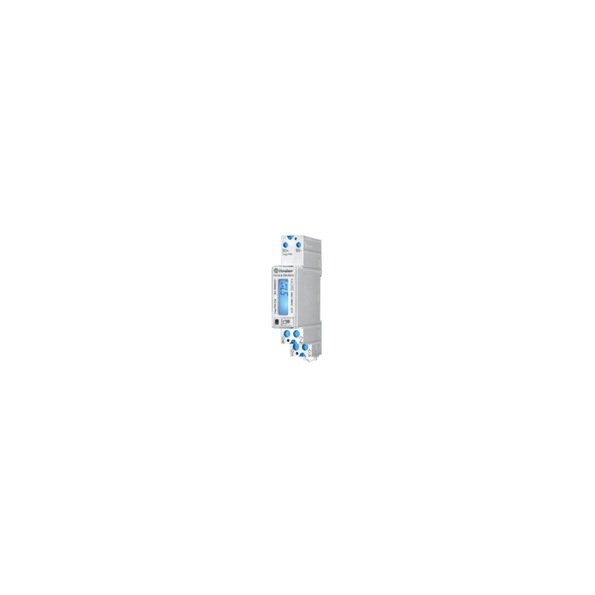 Finder MID 7M.24.8.230.0010 Energiezähler für Stromverbrauchsmessung mit LCD-Anzeige und S0-Schnittstelle, 7M2482300010)