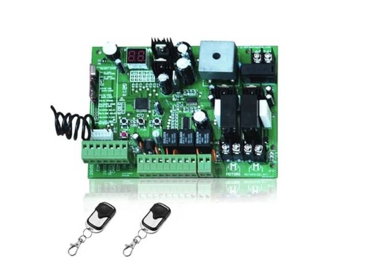 DC24V Swing Gate Opener Motor Control Unit PCB Controller Circuit Board Electronic Card Wohnauffahrt(2 Remote control)